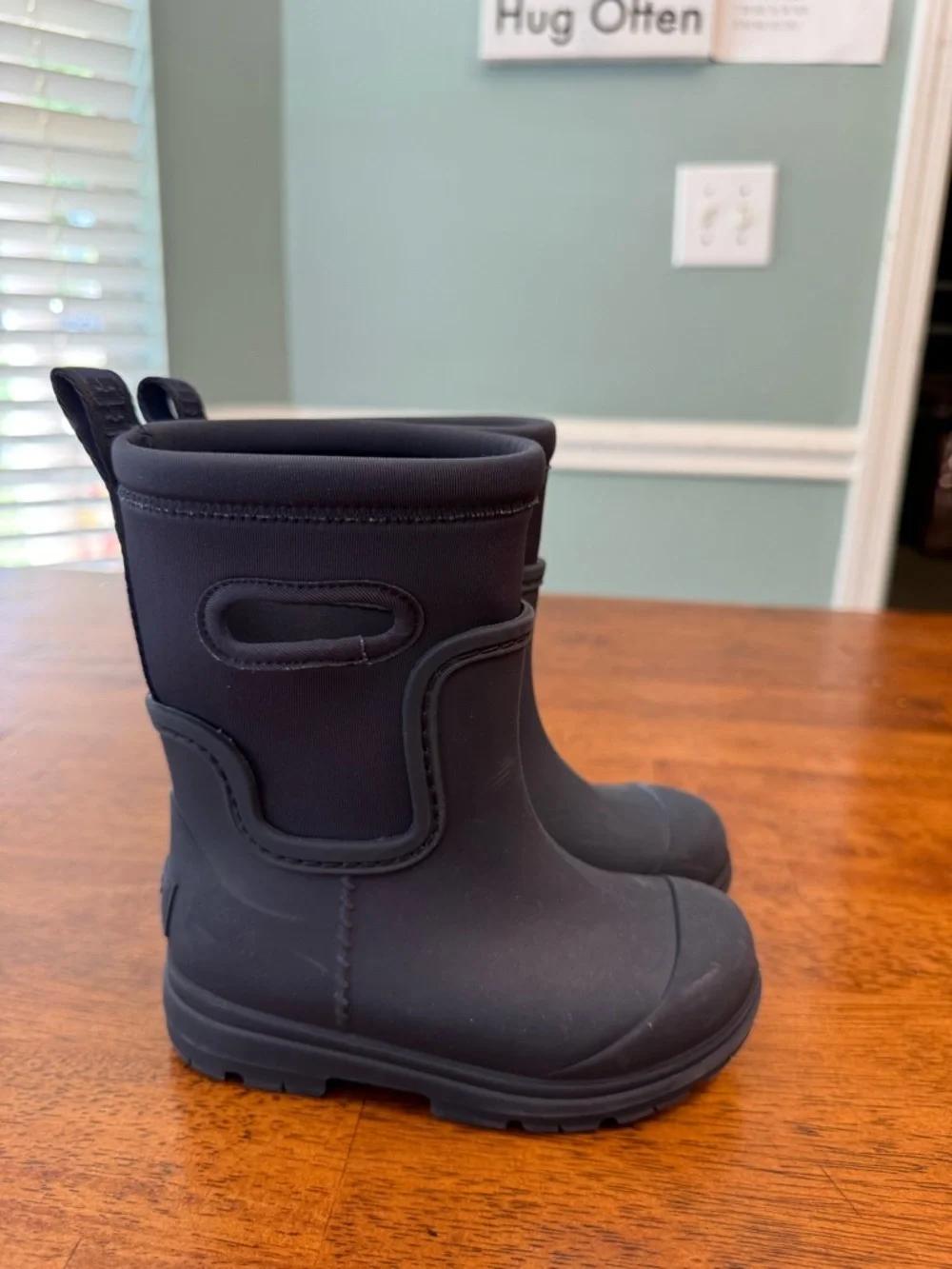 UGG Kids Droplet Mid Waterproof Rain Boots Navy Size 9